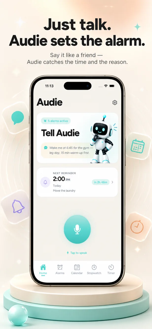 Audie: AI Voice Alarm Clock